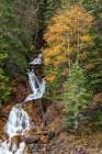 Fawn Creek Falls in autumn in the Flathead National Forest-Montana-USA Art Print
